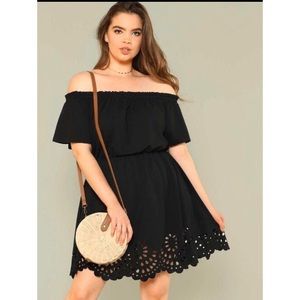 SHEIN - Scalloped Bardot Dress Size : 3XL